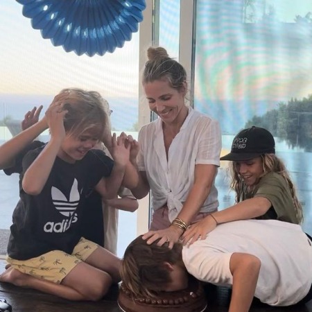 Chris Hemsworth's family celebrating Sasha Hemsworth and Triston Hemsworth 's birthday.